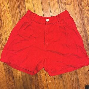 Big Bud Press Red corduroy Shorts, size small